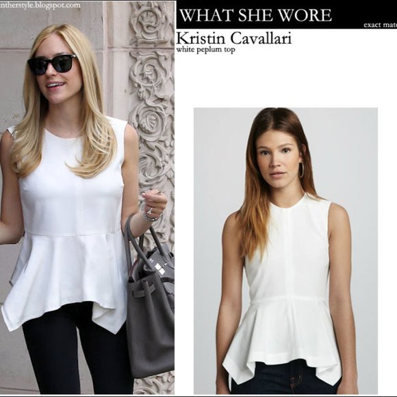 Elizabeth and James Tops - Elizabeth and James Silk Peplum Top